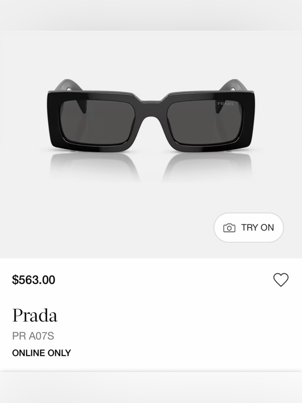 Prada Black Rectangular Sunglasses - Picture 10 of 10